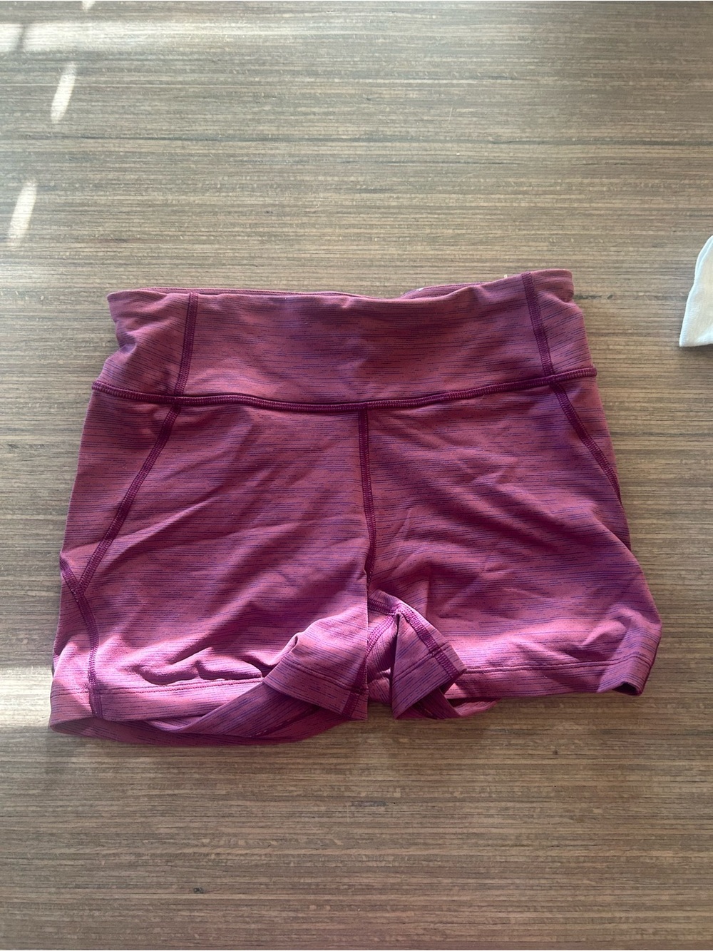 Outdoor Voices Plum Heather High-Rise Bike Shorts